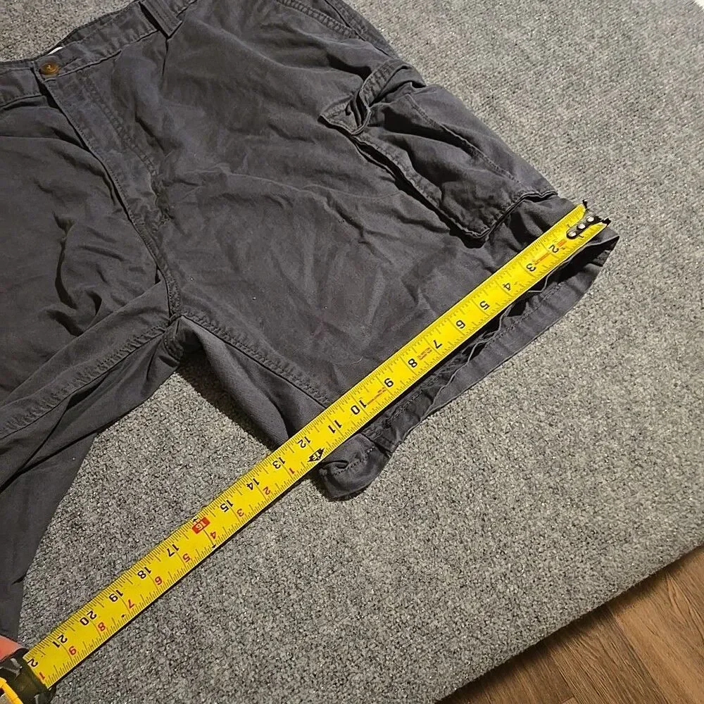 Levi Cargo Shorts Mens 44 Gray Baggy/Relaxed Fit Pockets Cotton Hiking Casual